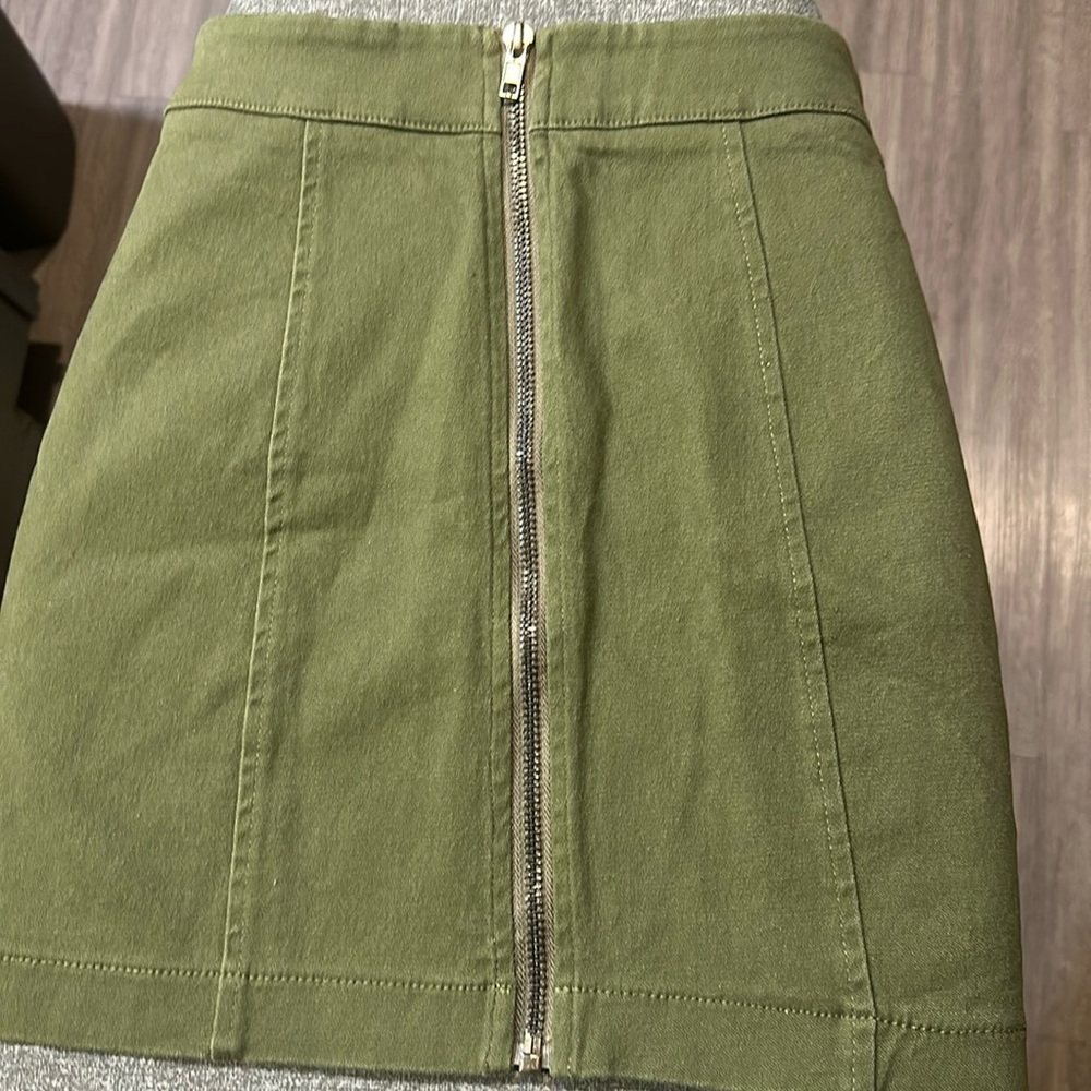 Army Green Mini Skirt